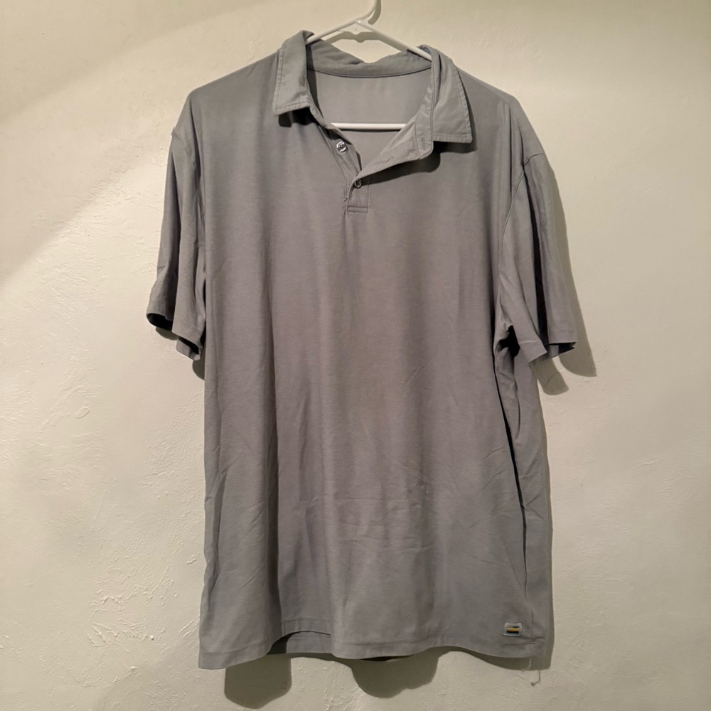 Vuori Men's Gray Polo Shirt